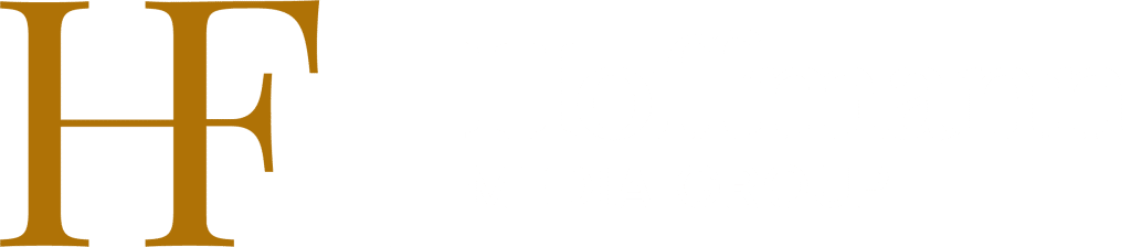 Hoffmann Media Group logo with large gold "HF" on the left and "Hoffmann Media Group" in white text on a light gray background, representing expertise in Digital & Advertising Solutions.