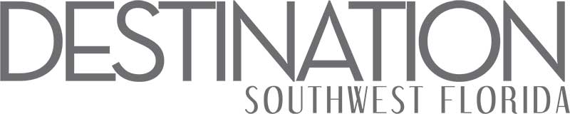 Gray text logo reading "DESTINATION SOUTHWEST FLORIDA," representing a Premier Media Network, with "DESTINATION" in large font and "SOUTHWEST FLORIDA" in smaller letters underneath.
