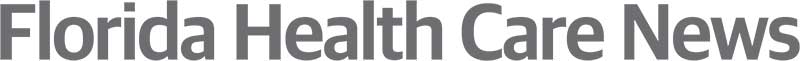 Florida Health Care News" written in large, bold gray letters on a white background, highlighting its place within the Premier Media Network.