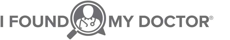 Logo with the text "I FOUND MY DOCTOR" and a magnifying glass highlighting a doctor icon between "FOUND" and "MY DOCTOR," reflecting smart Search Engine Marketing for effective digital discovery.