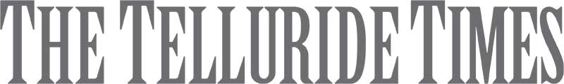 The Telluride Times newspaper logo in large, bold, uppercase gray letters on a white background represents trusted print advertising and digital & advertising solutions.
